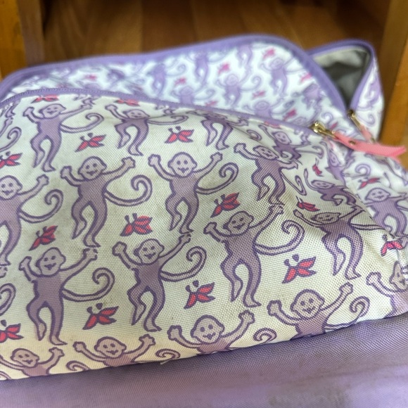 Roller Rabbit Pink Monkey Colby Backpack - Picture 11 of 12